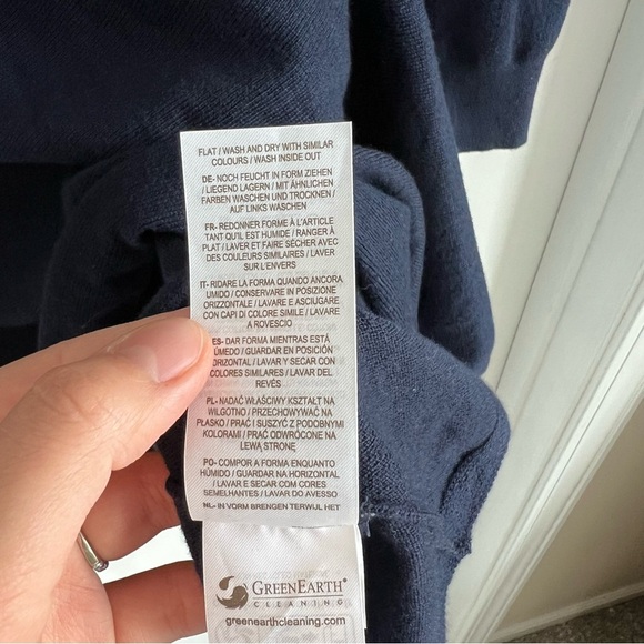 Boden Relaxed Knitted Mini Dress in Navy With Nautical Buttons, Size 2R - Picture 11 of 11